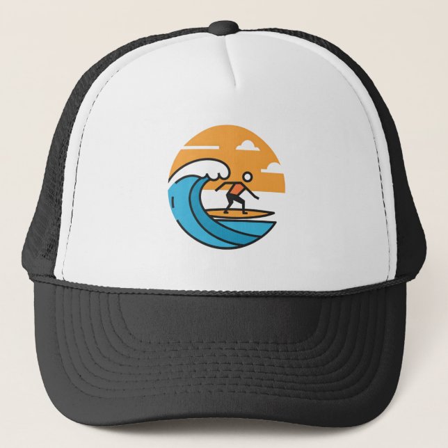 Surf trucker hat (Front)