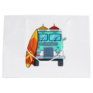 Surf Van Surfboard Palm Trees Surfing Surfer Waves Large Gift Bag
