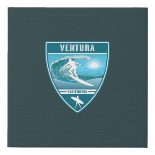 Surf Ventura California Faux Canvas Print