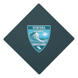 Surf Ventura California Graduation Cap Topper