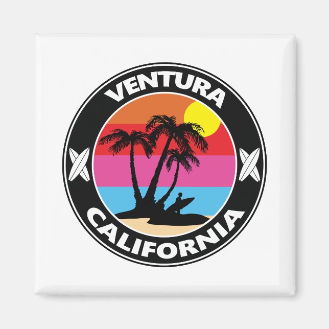Surf Ventura California Magnet (Front)