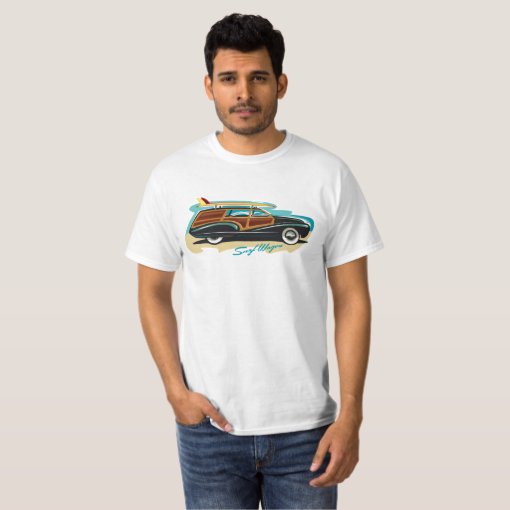 Surf Wagon Woody T-Shirt | Zazzle