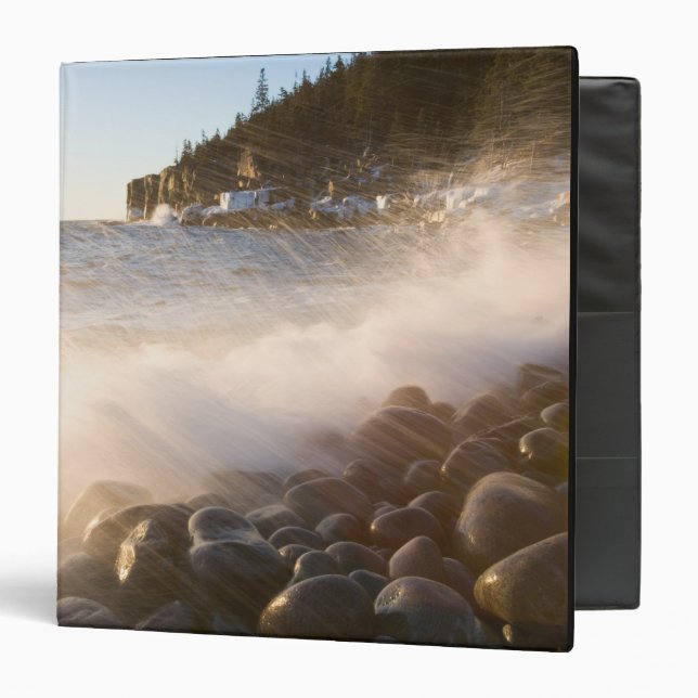 Surf washes over the cobblestones in Monument Binder (Front/Inside)