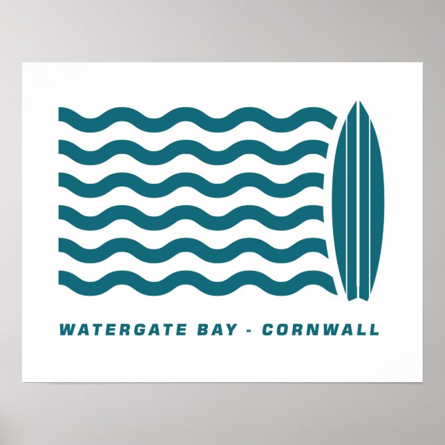 Surf Watergate Bay in Cornwall Poster (Front)