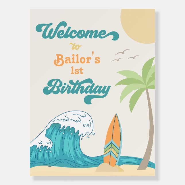 Surf Welcome Sign | Big One Welcome Sign (Front)