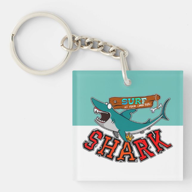 Surf with shark keychain (Front)