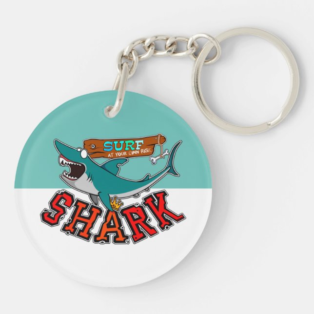 Surf with shark keychain (Back)
