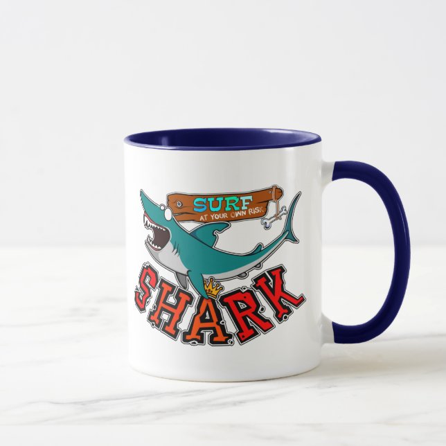Surf with shark mug (Right)