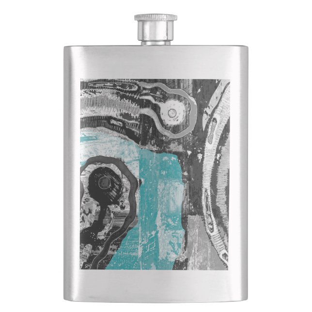 Surface Current – Abstract Flow & Structure Classi Flask (Front)