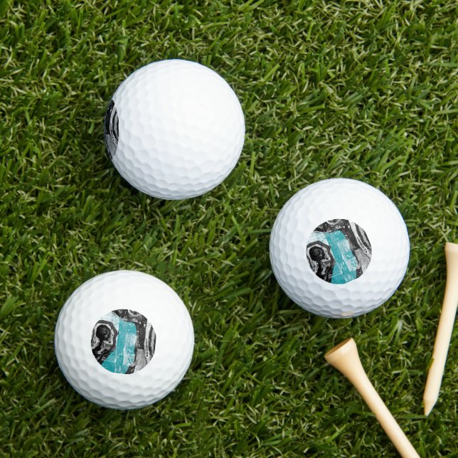 Surface Current – Abstract Flow & Structure Custom Golf Balls (Insitu Grass)