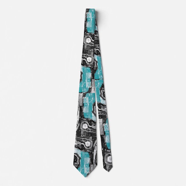Surface Current – Abstract Flow & Structure Custom Neck Tie (Front)