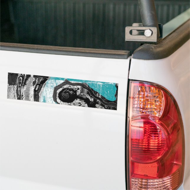 Surface Current – Abstract Flow & Structure Floor  Bumper Sticker (On Truck)