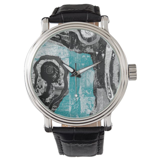 Surface Current – Abstract Flow & Structure Metal  Watch (Front)