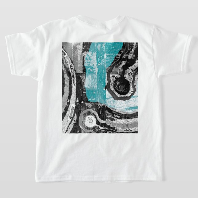 Surface Current – Abstract Flow & Structure T-shir T-Shirt (Laydown Back)