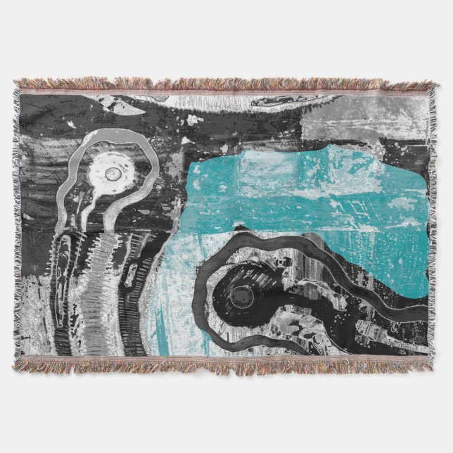 Surface Current – Abstract Flow & Structure Throw  Throw Blanket (Front)