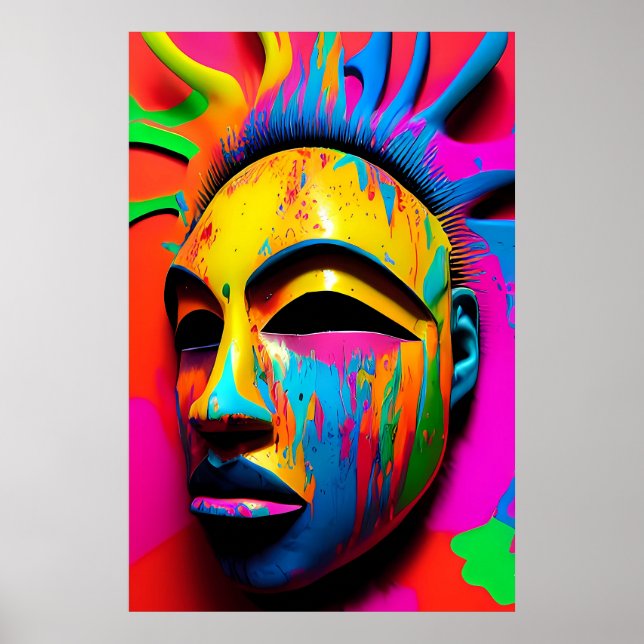 Surface Face Ken Gage Surrealist Poster (Front)