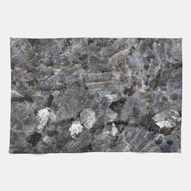 Surface of a Labradorite Rock Kitchen Towel (Horizontal)