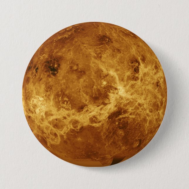 Surface of the Planet Venus Button (Front)