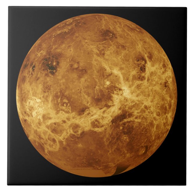 Surface of the Planet Venus Ceramic Tile (Front)