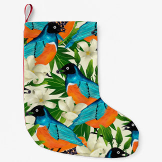 Surface pattern with papaya fruits,leaves and flow small christmas stocking
