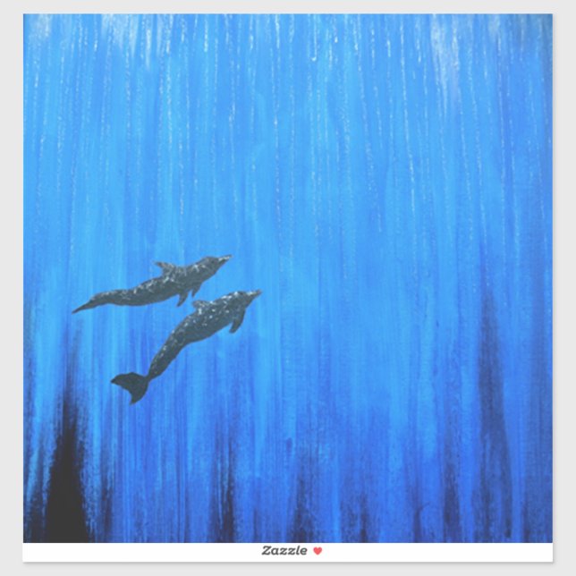 Surfacing dolphins #1 sticker (Sheet)