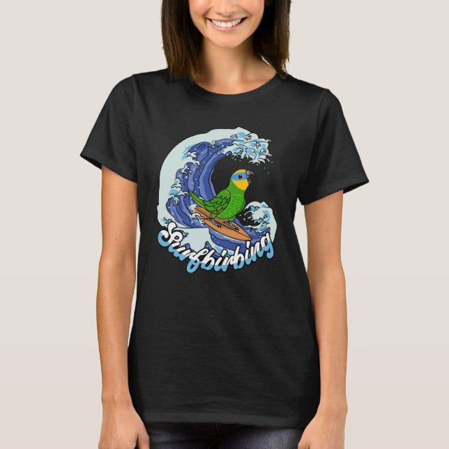 Surfbirbing Parrot I Orange winged Amazon T-Shirt (Front)