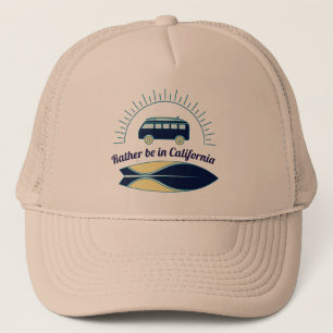 Surfboard and Camper California Trucker Hat