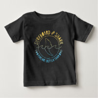 Surfboard And Shark Funny Summer Beach Vacation B