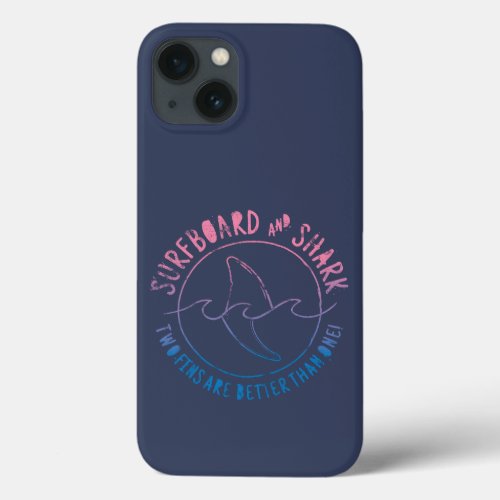 Surfboard And Shark Funny Surfer Surfing Summer iPhone 13 Case