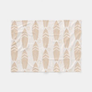 Surfboard Beach Baby Neutral Fleece Blanket