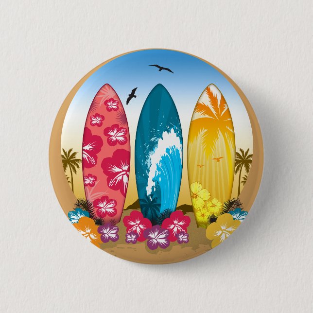 Surfboard Beach Button (Front)