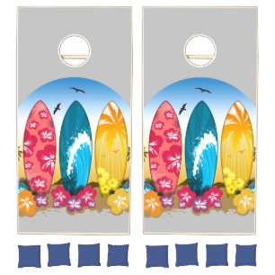 Surfboard Beach Cornhole Set