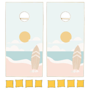 Surfboard Beach Cornhole Set Game