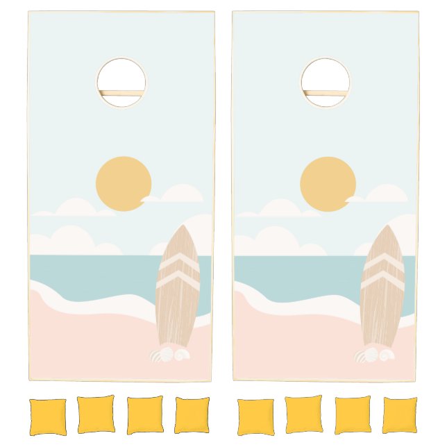 Surfboard Beach Cornhole Set Game (Set)