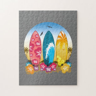 Surfboard Beach Jigsaw Puzzle