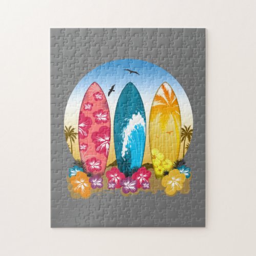 Surfboard Beach Jigsaw Puzzle