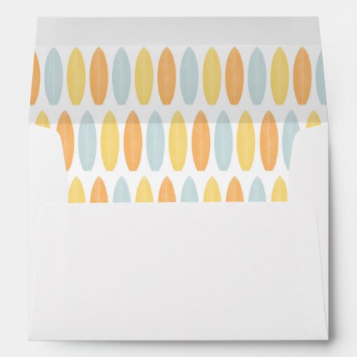 Surfboard Beach Kids Birthday Party Envelope