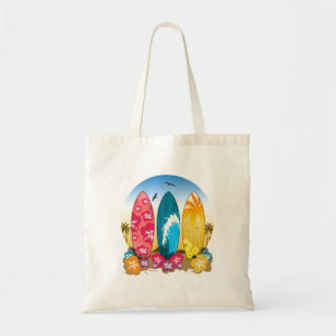 Surfboard Beach Tote Bag