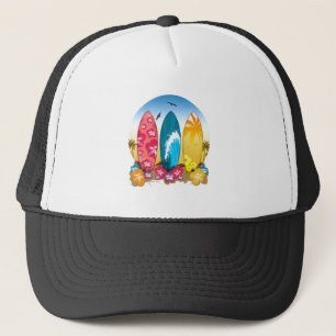 Surfboard Beach Trucker Hat