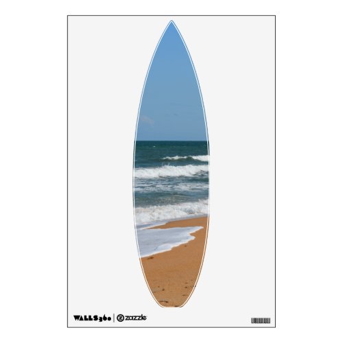 Surfboard Beach Waves Seashore Wall Decal