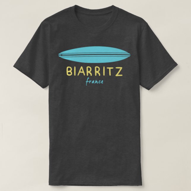 SURFBOARD BIARRITZ FRANCE T-Shirt (Design Front)