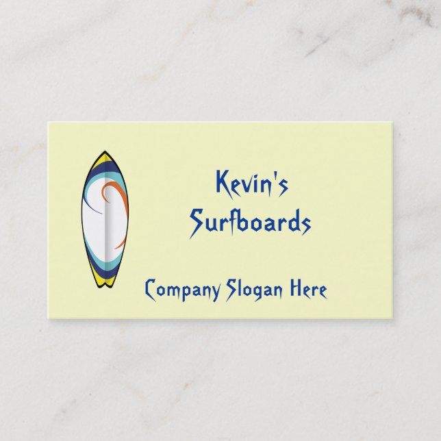 Surfboard Business Cards (Front)