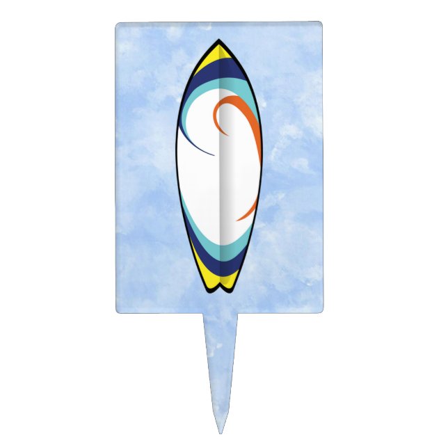 surfboard cake topper (Front)