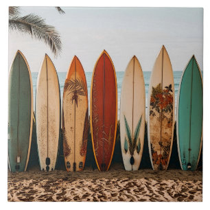 Surfboard Ceramic Tile