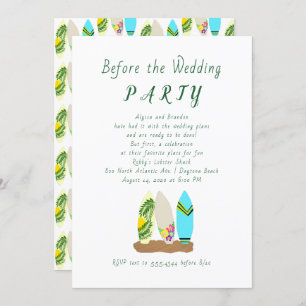 Surfboard Design Before the Wedding Invitation