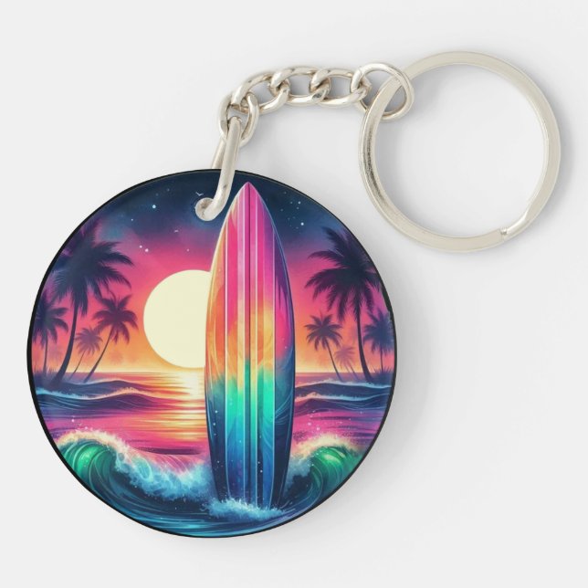 Surfboard Escape- Keychain (Back)