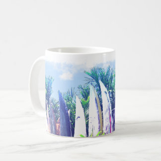 Surfboard Fence Coffee Mug