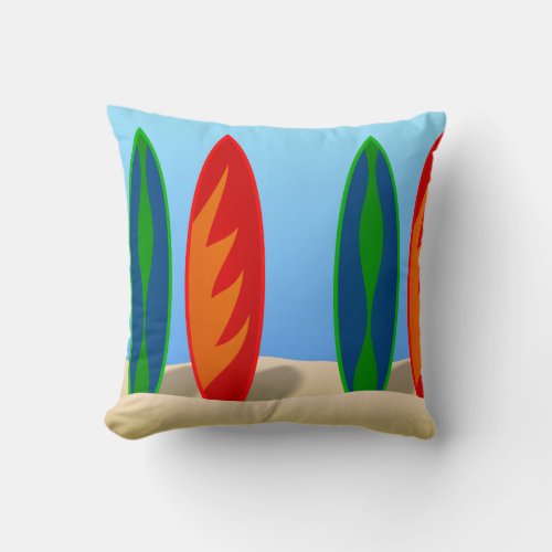 Surfboard Graphic Pillows