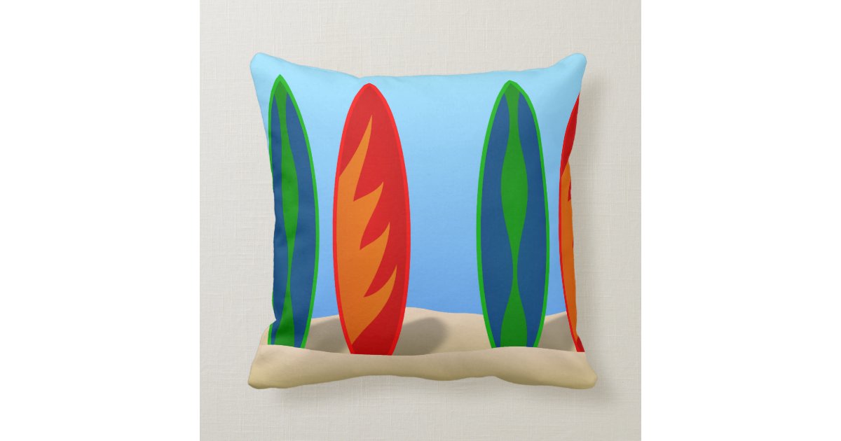 Surfboard Graphic Pillows