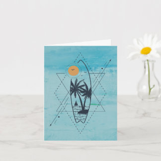 Surfboard greeting card